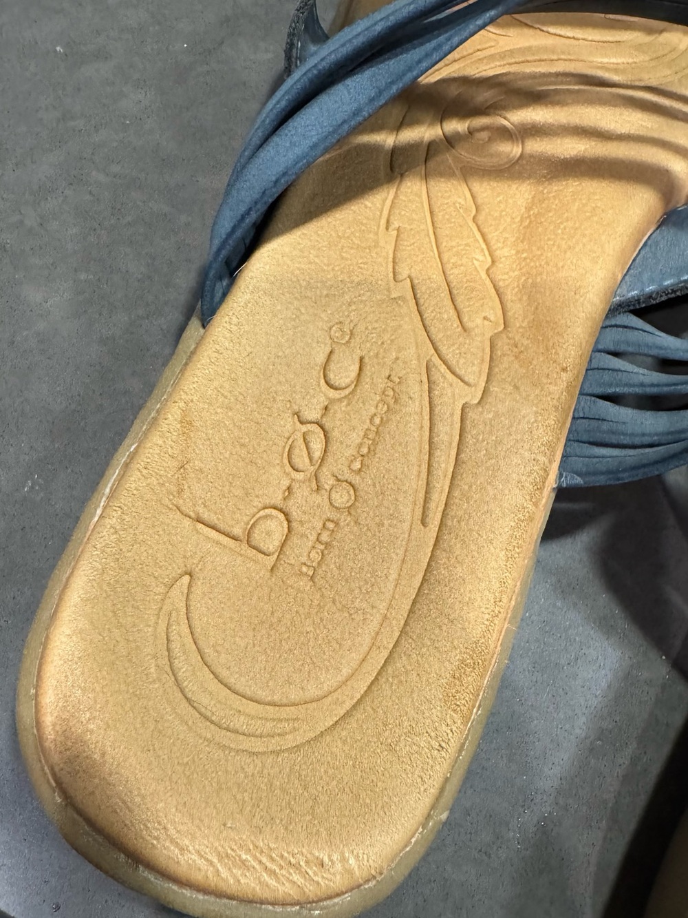 b.o.c. Slate Blue Multi-Strap Slide Sandals - Picture 2 of 4